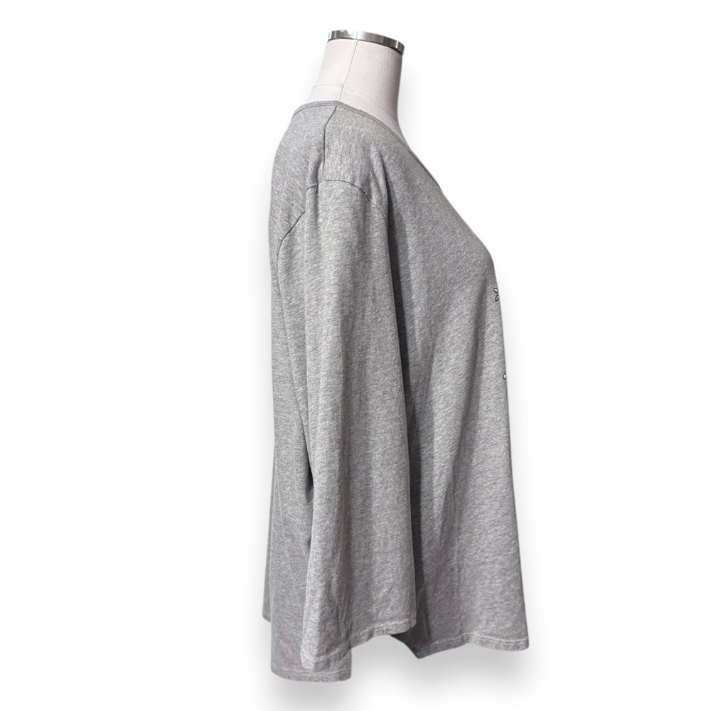 LIFE IS GOOD Cat Lover Crusher Long Sleeve Scoop Neck Top - Picture 2 of 9